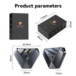 Alta Precisão Keychain <span class=keywords><strong>Alcohol</strong></span> <span class=keywords><strong>Tester</strong></span> HM-02 Bafômetro Eletroquímico Fuel Cell Sensor 128x160 <span class=keywords><strong>Color</strong></span> Screen Recarregável - Product Image 6