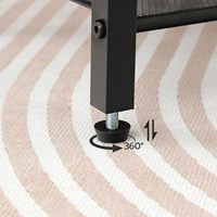 Table de chevet réglable en hauteur en bois massif, 3 niveaux d'étagères, ports de charge USB pour les espaces étroits, salons - Brun rustique