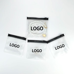 Bolsas de Embalaje Personalizadas con Logotipo, Mini Bolsas de PVC Esmerilado para Joyería, Cosméticos, con Cierre Deslizante, para Joyería, Diamantes de Imitación y Brillo - Product Image 4