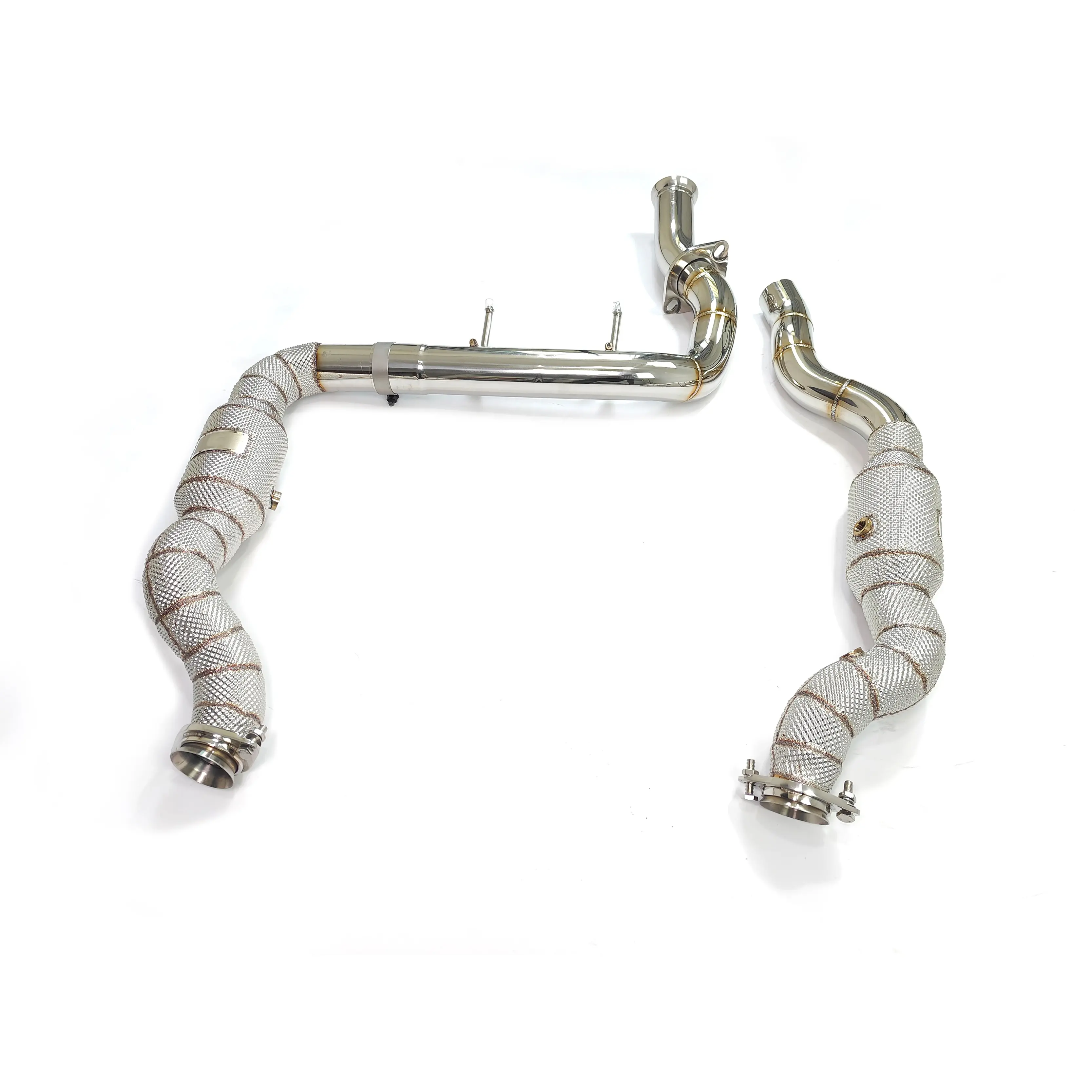 CSZ high flow catted downpie for Ford SVT Raptor F150 3.5TT exhaust sport cat downpipes with heat shield