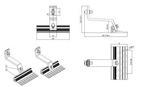 Crochets de <span class=keywords><strong>fixation</strong></span> pour panneaux solaires photovoltaïques SOEASY pour montage sur toit en pente - Product Image 2