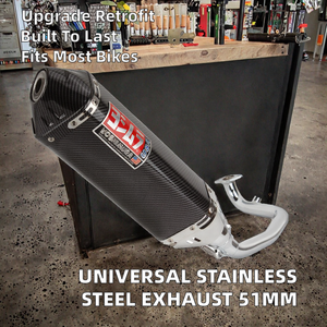 Nuevo Sistema de Escape Universal de Acero Inoxidable YCC para Motocicleta, Modificación/Actualización para Yamaha Gy6 Yoshimura 51MM Tank 200 Efi Scooter <span class=keywords><strong>Cuma</strong></span> - Product Image 2