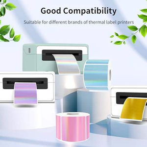 Etiqueta Térmica Personalizada ODM/OEM, Etiqueta Térmica Holográfica Impermeable, Etiqueta Térmica Directa Autoadhesiva con Brillo - Product Image 3