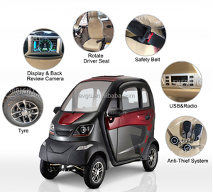 Mini Auto Elettrica Certificata CE, 2 Posti Anteriori, Velocità Massima 38km/h, Economica, Nuova, Guida a Sinistra, per Anziani, con Sistema Idraulico - Product Image 1