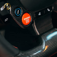 Volant de direction en cuir et fibre de carbone de style course de luxe de haute qualité HZ, personnalisable en couleur, confortable, pour l'intérieur des Ferrari