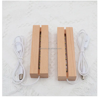 USB Moderne Résidentiel En Bois Veilleuse Base LED Note Babillard Lampe Lumineuse Personnalisable Cadeau