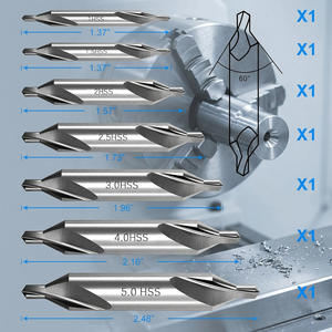 2026 6pcs HSS Center <b>Drill</b> <b>Bit</b> Set 60 Degree Countersink Lathe Mill Tool Precision Metalworking and Woodworking <b>Drill</b> <b>Bits</b> - Product Image 4