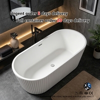 Baignoire autoportante ovale moderne pour, vente en gros d'usine, usage domestique, salle de bain, hôtel, projet villa