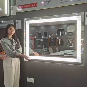 Nhà máy sản xuất Wall Mount phòng tắm thông minh cảm biến cảm ứng defogger ánh sáng CCT3000k-6000k 2436/3636 khách sạn màng hiện đại LED gương - Product Image 2