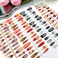 Faux ongles faits main en ABS, style gothique sombre, design Y2K Spicy Girl, pour les doigts, forme cercueil longue
