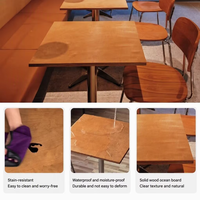 Ensemble Table Basse et Chaises Modernes en Bois, Vente en Gros Direct Usine, Idéal pour Café et Loisirs