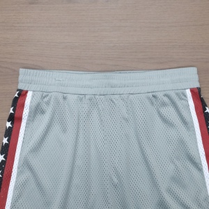 Hot Selling Custom Logo Men's Mesh Shorts Mid Waist <b>Elastic</b> Waist Striped Side Breathable Sport Shorts for Men Summer - Product Image 4