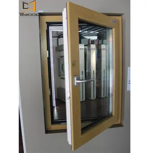 Tegood CE Certificate High End Aluminum Double Or Triple Tempered Glass Tilt Turn Windows For Passive House