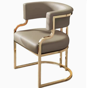 เก้าอี้รับประทานอาหารหนังสุดหรูทันสมัยเป็นมิตรกับสิ่งแวดล้อมและทนทาน เหมาะสำหรับโรงแรม สำนักงาน ร้านเสริมสวย ร้านทำเล็บ และการใช้งานสำหรับลูกค้าในการแต่งหน้า - Product Image 1
