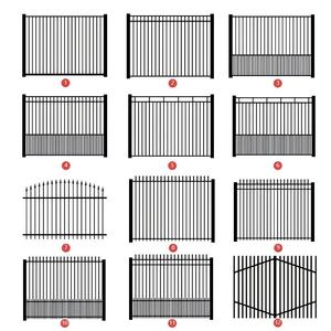 Clôture en acier pour <span class=keywords><strong>terrasse</strong></span>, <span class=keywords><strong>design</strong></span> décoratif, panneau tubulaire en fer forgé avec anneau, 2400 x 1200 mm - Product Image 5