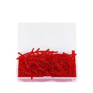 Conjunto de Iscas Macias Palmer 25pcs 100pcs 200pcs Iscas de Silicone Iscas de Pesca Biónicas Vermelhas para Pesca de Crucian - Product Image 6