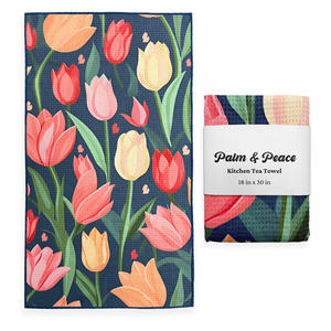 منشفة مطبخ ماصة قابلة لإعادة الاستخدام مصنوعة من الألياف الدقيقة المعاد تدويرها بنسيج الوافل للتنظيف بالجملة - Product Image 2