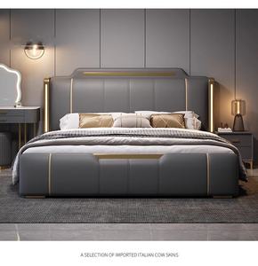 Modern Luxury Double Wedding Sofa Bed High-End Soft Back <strong>LED</strong> <strong>Light</strong> Adjustable Swivel Functions Multifunctional Upholstered - Product Image 4