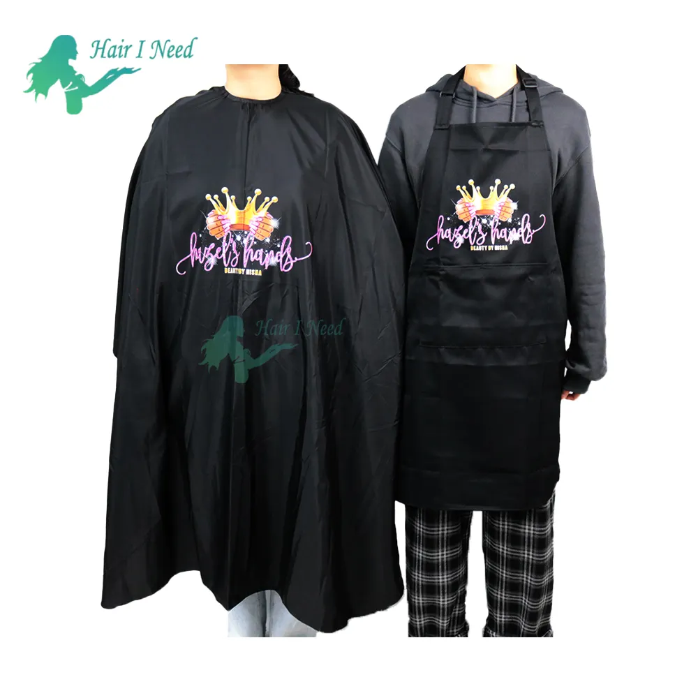 No MOQ Beauty Salon Hairdressing Barber Hair Cutting Cape And Apron Custom Logo