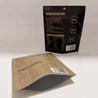 Sacs rétractables en plastique PE recyclables, imprimés sur mesure et gaufrés, avec fermeture éclair pour les collations, les chocolats, le café