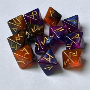 8 mặt Rune xúc xắc tám mặt mơ mộng bầu trời đầy sao luen Rune xúc xắc chòm sao bí ẩn và học được xúc xắc may mắn, 3 chiếc - Product Image 6