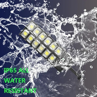 504 LED Puissante Lampe Solaire d'Extérieur avec Détecteur de Mouvement, Étanche, 12000 Lumens, pour Éclairage Public Solaire