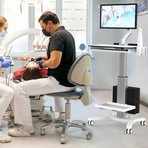 Carrello Postazione di Lavoro Dentale Mobile Moderno Regolabile in Altezza con Supporto per Tablet, Arredo Ospedaliero per Clinica Odontoiatrica e Uso Medico - Product Image 6