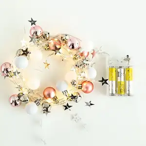 Dekorasi pencahayaan 3M LED tali lampu Natal untuk dekorasi kotak hadiah pesta karangan bunga pohon Natal