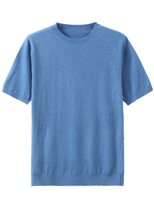 T-shirts <span class=keywords><strong>en</strong></span> coton <span class=keywords><strong>lyocell</strong></span> de tencel de laine mérinos pour hommes T-shirt confortable <span class=keywords><strong>en</strong></span> laine décontracté coupe ajustée - Product Image 5