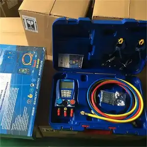 High Accuracy Measuring Instruments LCD Display Hvac Gauges Digital Manifold Pressure Gauge set