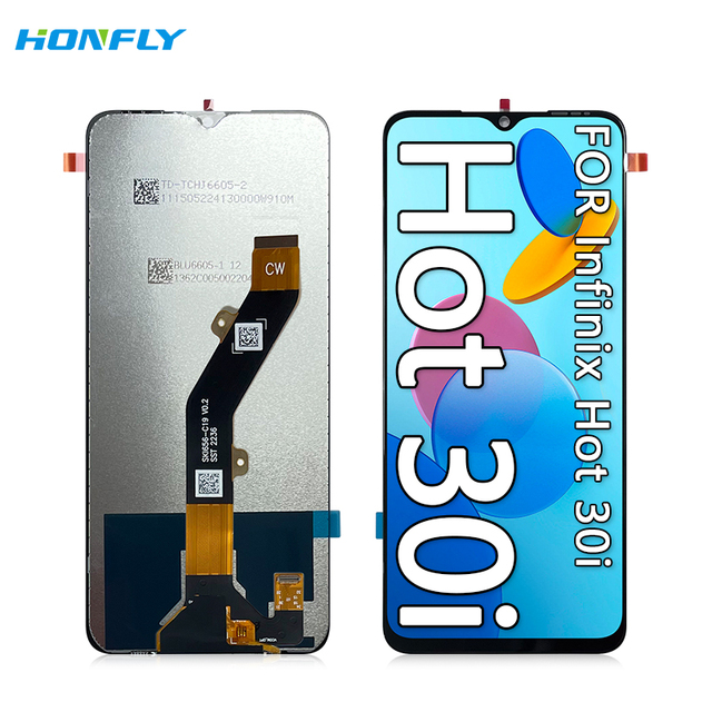 Honfly 6.56" Good Quality Mobile Phone Lcd for Infinix Hot 30i Lcd Touch Display for Infinix X669 X669C X669D Screen Replacement