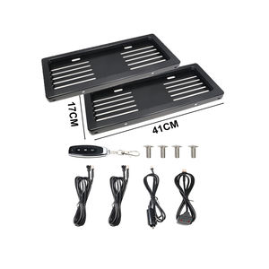 Cubierta Eléctrica Automática para <span class=keywords><strong>Matrícula</strong></span> con Control Remoto para Ecuador, Tamaño Estándar de EE. UU., Negro Mate - Product Image 1