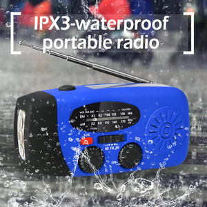 Đài phát thanh năng lượng mặt trời cầm tay, sạc lại được, dung lượng 5000mAh, tích hợp sạc điện thoại và đèn <span class=keywords><strong>LED</strong></span>, hỗ trợ sóng WB/NOAA, dùng trong trường hợp khẩn cấp - Product Image 6