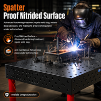 Table de soudage 3D industrielle avec surface de travail nitrurée, plateforme de serrage modulaire pour applications de soudage