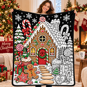 Manta de Felpa Rectangular para Colorear DIY de Navidad, Manta de Raschel para Niños y Familia, Uso Doméstico en Invierno - Product Image 3