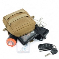 Ceinture tactique multifonctionnelle BEARKY en polyester balistique imperméable avec système Molle, pochette latérale zippée personnalisée pour cartes, idéale pour l'extérieur