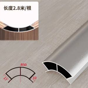 Bande de garniture intérieure en alliage d'aluminium argenté, robuste et cintrée, pour l'angle décoratif de la garde-robe - Product Image 6