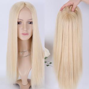 Nouveauté 2026 : Topper en <span class=keywords><strong>cheveux</strong></span> humains Remy vierges européens de qualité supérieure, toutes couleurs, pour balayage avec racines foncées pour femmes - Product Image 5