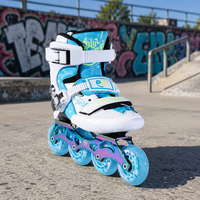 Chaque patin à roulettes de slalom en ligne professionnel en PP renforcé de fibre de verre pour enfants et adolescents avec ABEC-9