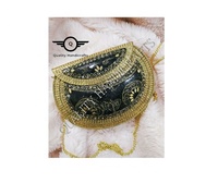 Sac à main en laiton multicolore pour l'été, motif à pois, perles, artisanat de qualité, pour femmes, diamètre 22 cm, couverture simple, meilleur design