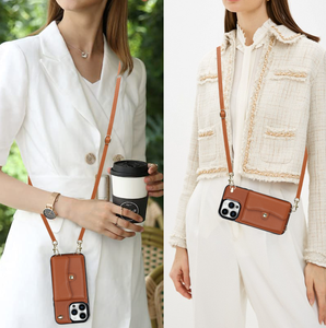 Funda de Lujo para Teléfono Móvil con Correa Cruzada y Tarjetero de Cuero PU para iPhone XR, XS Max, 11, 13, 14, 15, 16, 17 Pro Max - Product Image 3