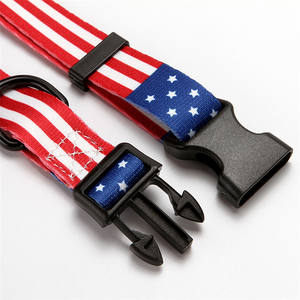Grosir kain nilon anyaman kerah anjing bendera Amerika negara AS - Product Image 5