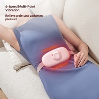 COSMO Intelligenter 6-Stufen Vibrations-Elektroheiz-Bauchmassagegerät mit 2-Stunden-Timer, kabelloses tragbares Design für Taille und Bauch