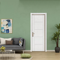 Portes de sécurité d'entrée modernes combinées en acier et bois de style simple pour la maison