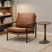 Fauteuil de designer italien JINYU, fauteuil de salon en tissu de luxe marron pour salon et hôtel, fauteuil de détente haut de gamme