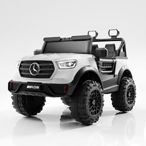 Grandes voitures électriques pour enfants 12V peintes, 4 roues motrices, avec siège en cuir, roues en EVA, commande par application, modèle unisexe M16 - Product Image 1
