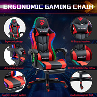 Chaise de jeu pour ordinateur RGB ALINUNU, directement de l'usine, avec haut-parleurs et fonction massage