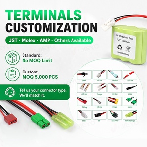 Batterie Ricaricabili Ni-MH <span class=keywords><strong>AA</strong></span> Personalizzate da 7.2v, 9.6V, 12v, 14.4v, 1500mAh, 1800mAh, 2000mAh, 2200mAh, Vendita all'Ingrosso dalla Fabbrica Jieyo - Product Image 3