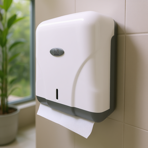 Dispenser per Carta Igienica Anibal Bianco 500 Fogli Montaggio a Parete per Bagno - Product Image 3