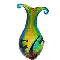 Dôme décoratif de vase de visage en verre d'art soufflé à la main pour l'artisanat en verre unique de maison ou de bureau